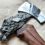 Fist ax Wolf Fenrir Gift for man best choice stylish work ax collectible viking ax for chopping and beauty